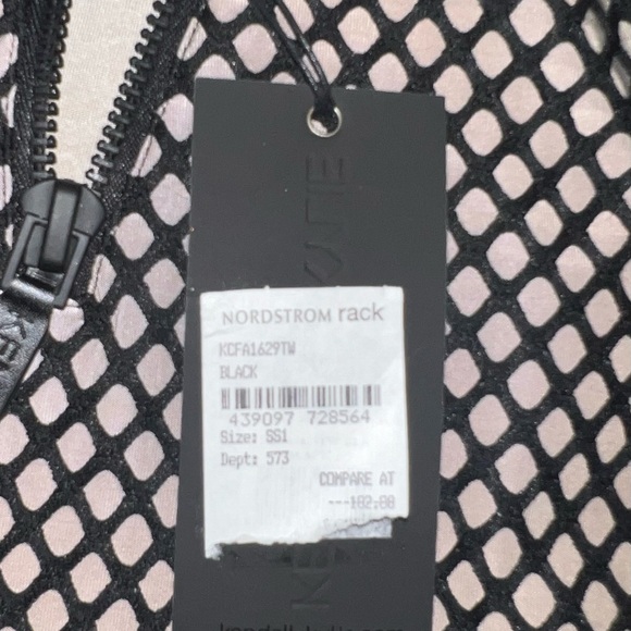 Kendall + Kylie Nude & Black Mesh Crop Top - Picture 3 of 5